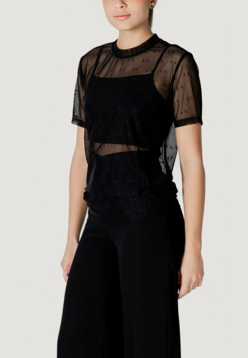 T-shirt Armani Exchange Nero - Foto 4