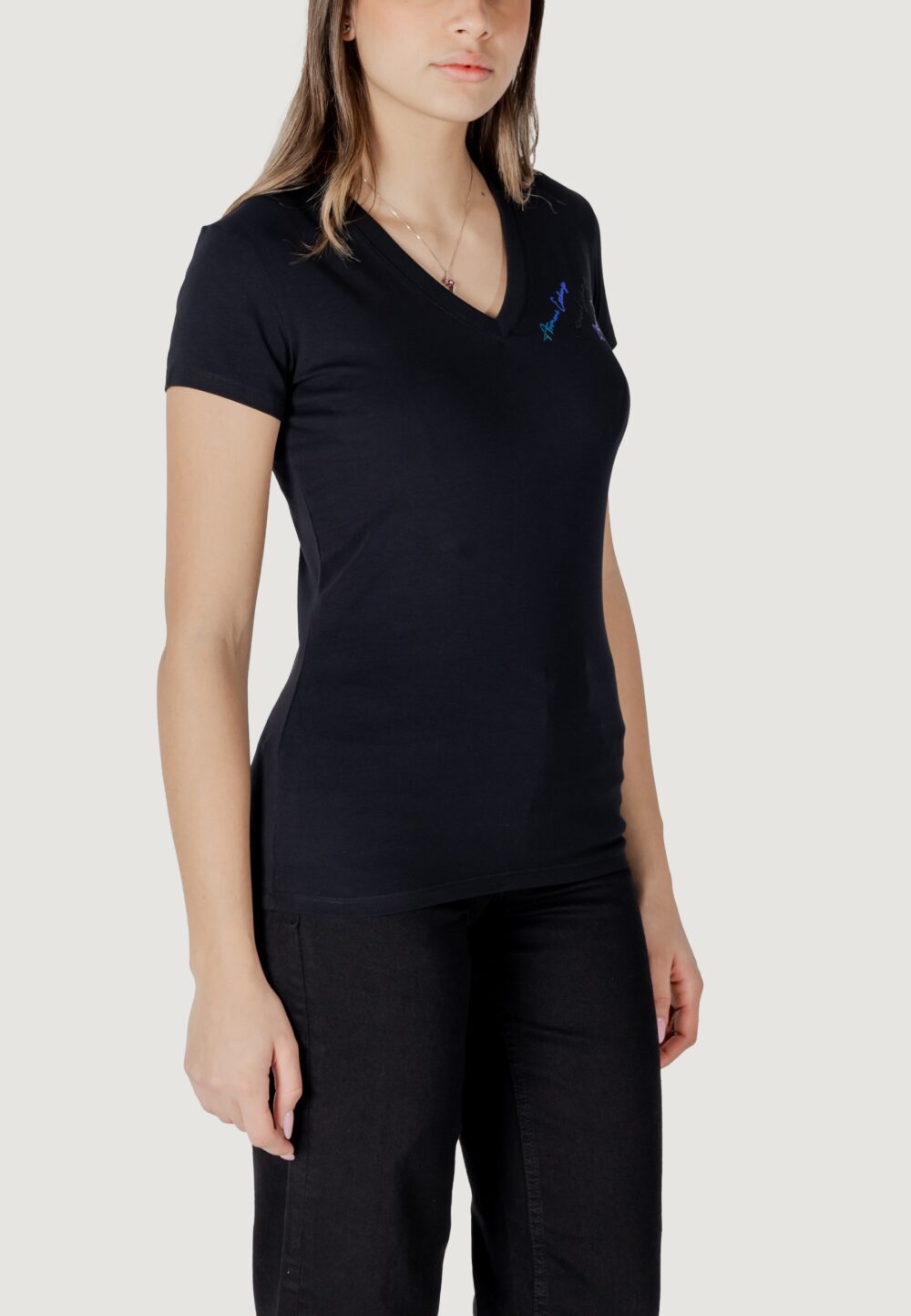 T-shirt Armani Exchange Nero - Foto 3