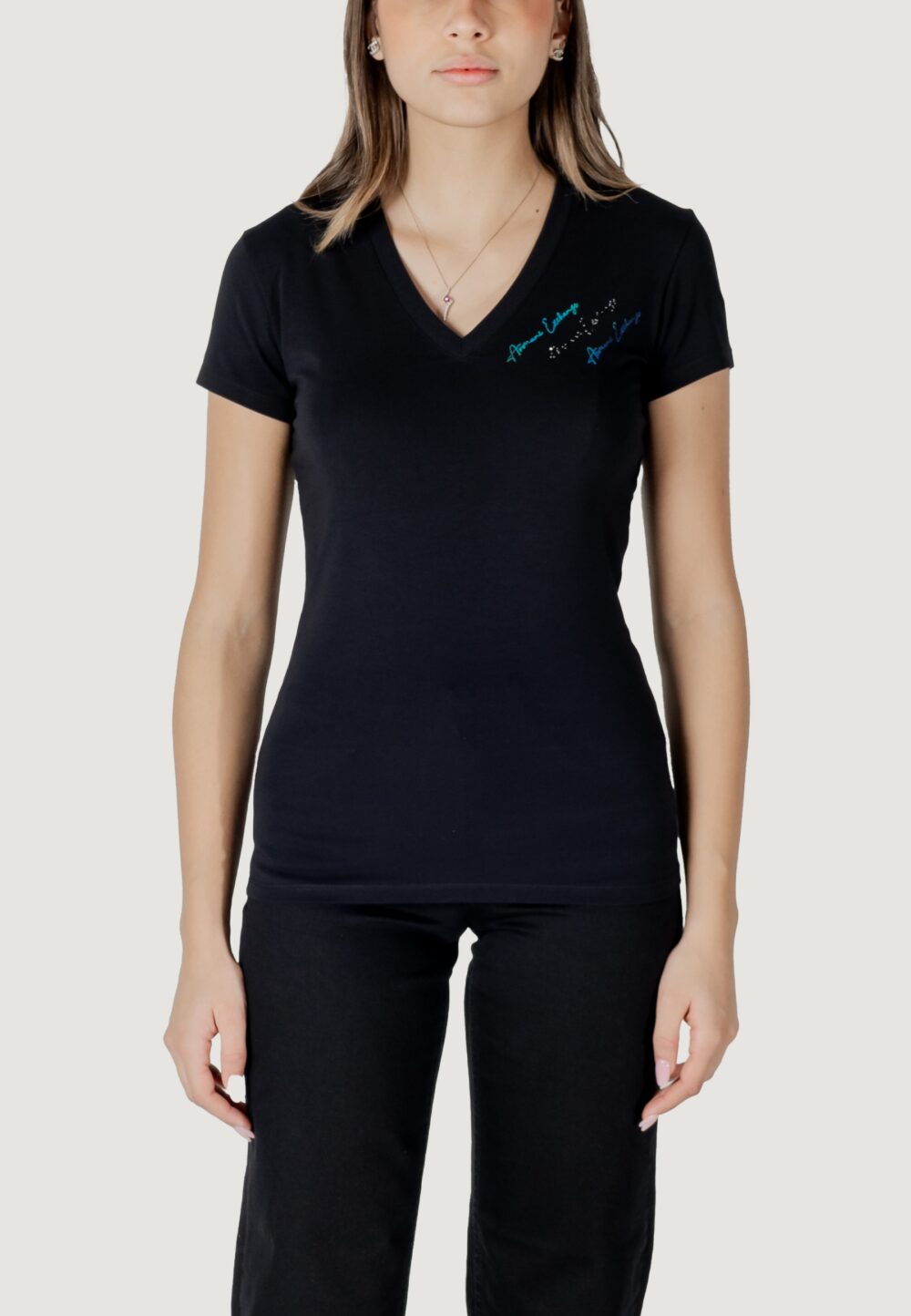 T-shirt Armani Exchange Nero - Foto 4
