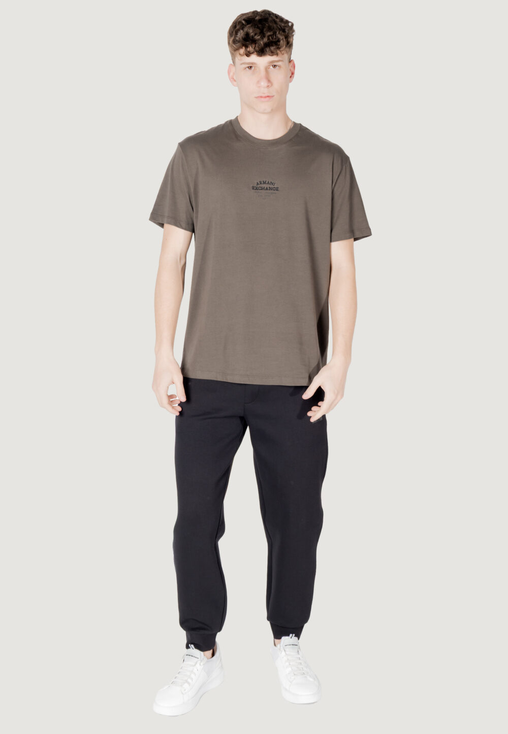T-shirt Armani Exchange Verde Oliva - Foto 7