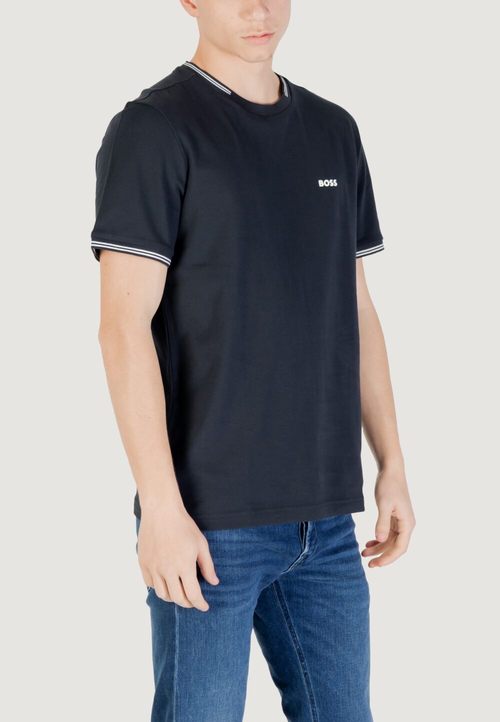 T-shirt Boss taul 10255848 01 Blue scuro - Foto 3