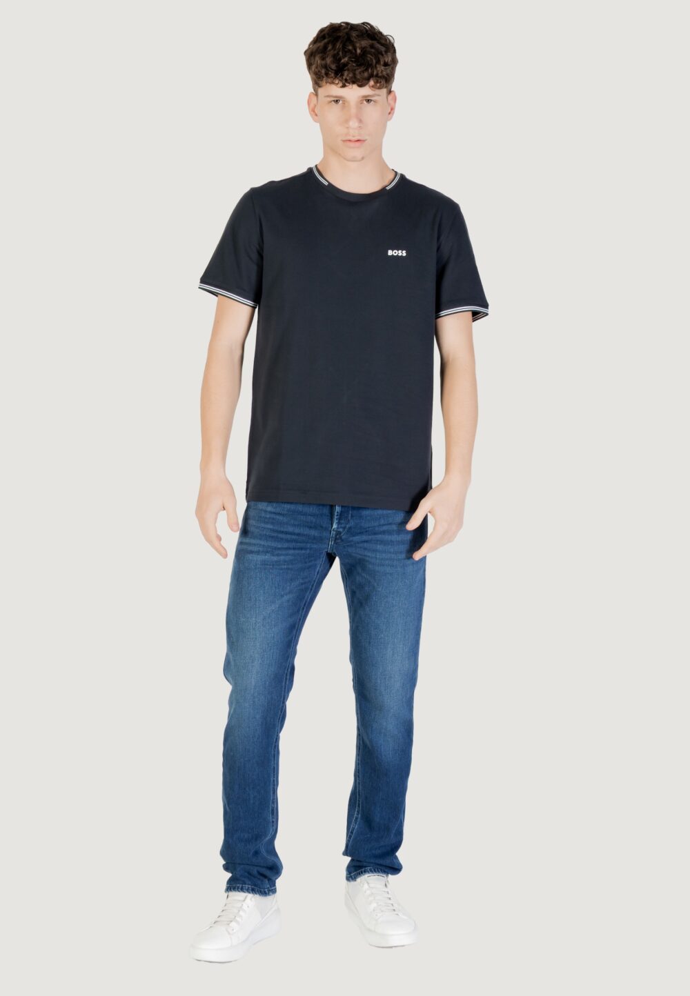 T-shirt Boss taul 10255848 01 Blue scuro - Foto 7