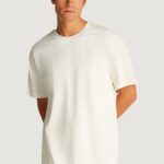 T-shirt Calvin Klein Jeans logo tape tee Beige - Foto 1