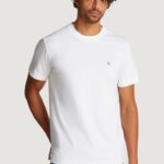 T-shirt Calvin Klein Jeans woven label regular Bianco - Foto 1