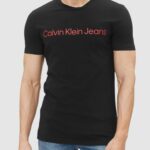 T-shirt Calvin Klein Jeans core institutional Black-Red - Foto 1