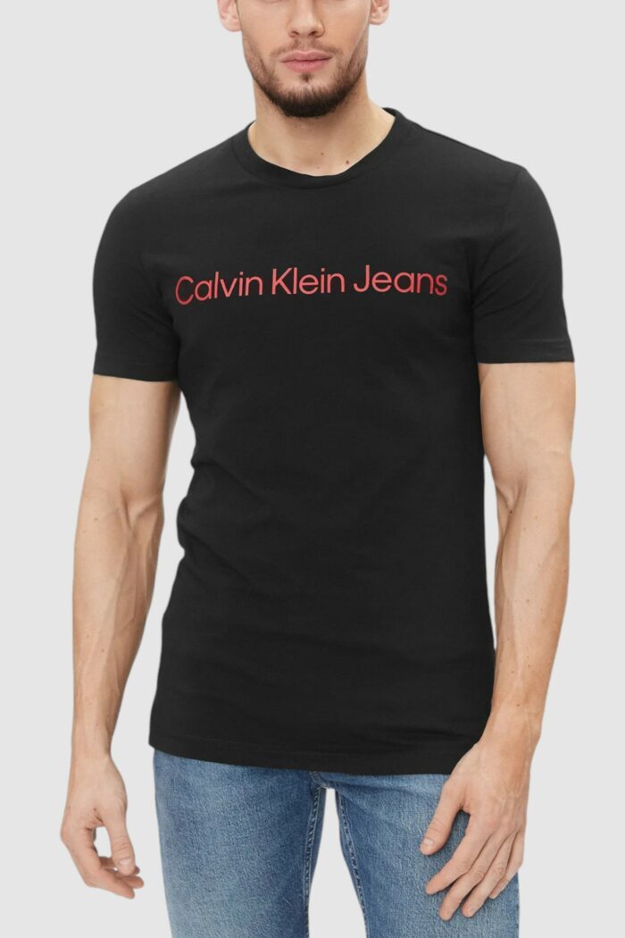 T-shirt Calvin Klein Jeans core institutional Black-Red