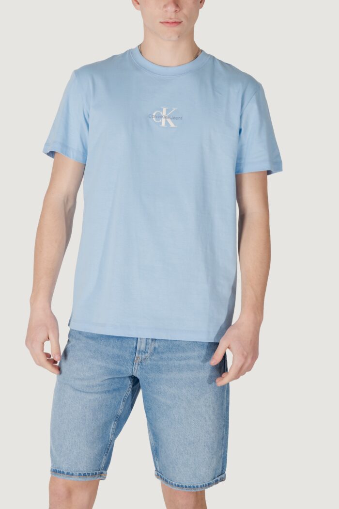 T-shirt Calvin Klein Jeans monologo tee Celeste