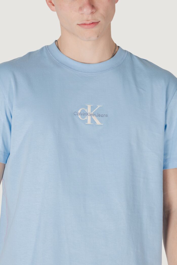 T-shirt Calvin Klein Jeans monologo tee Celeste
