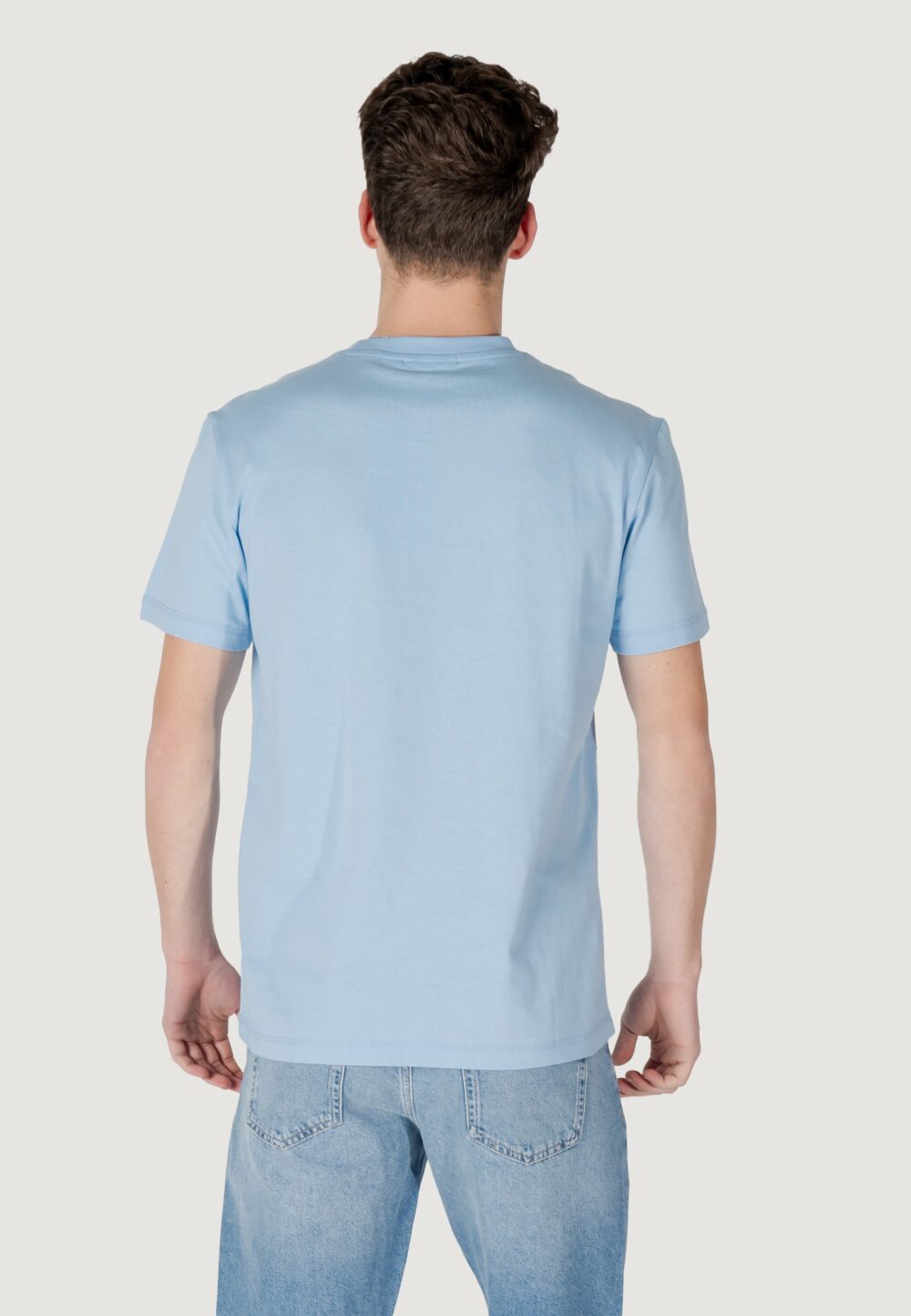 T-shirt Calvin Klein Jeans monologo tee Celeste - Foto 5
