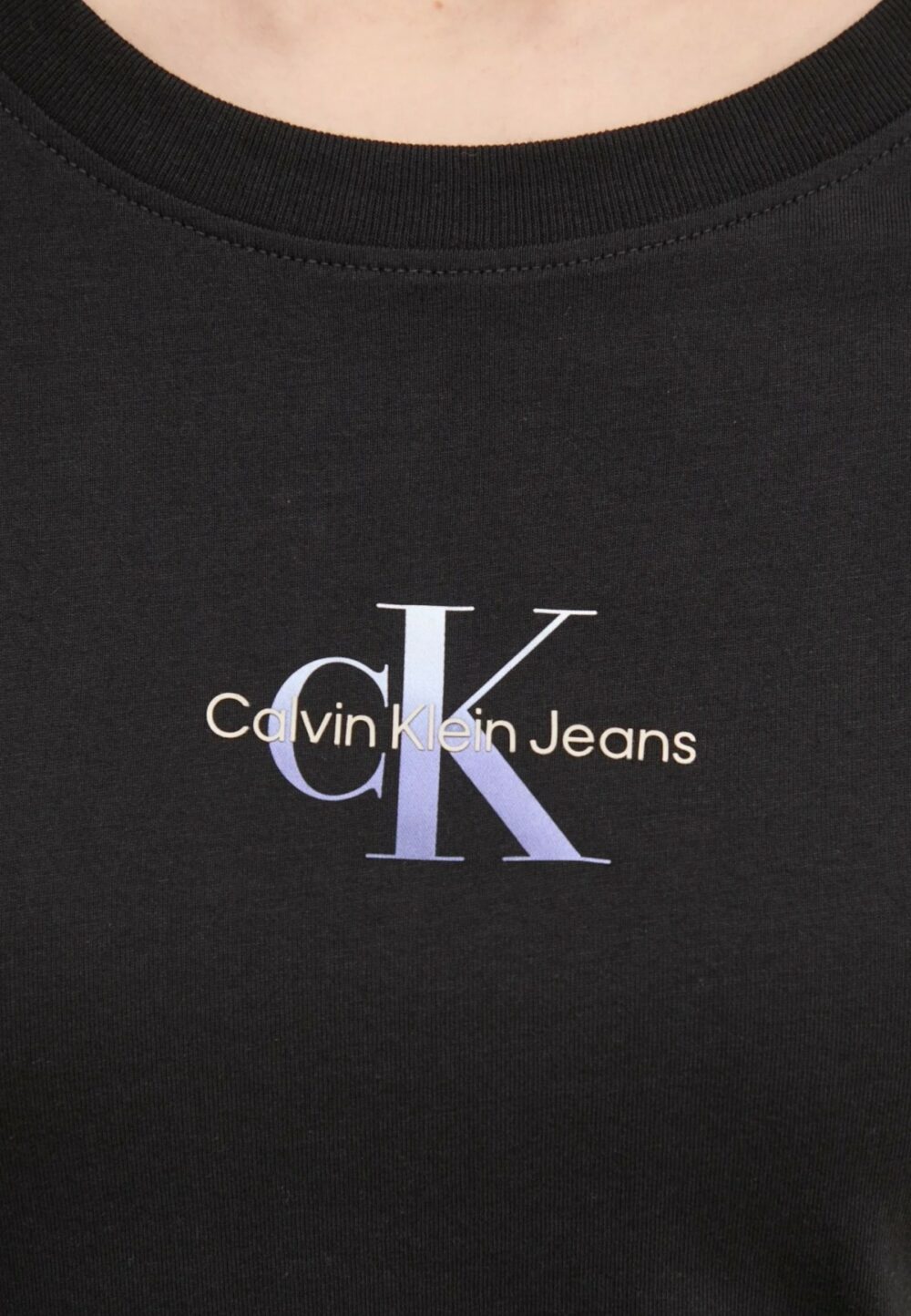 T-shirt Calvin Klein Jeans gradient monologo Nero - Foto 4