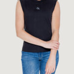 T-shirt Calvin Klein Jeans woven label loose Nero - Foto 1