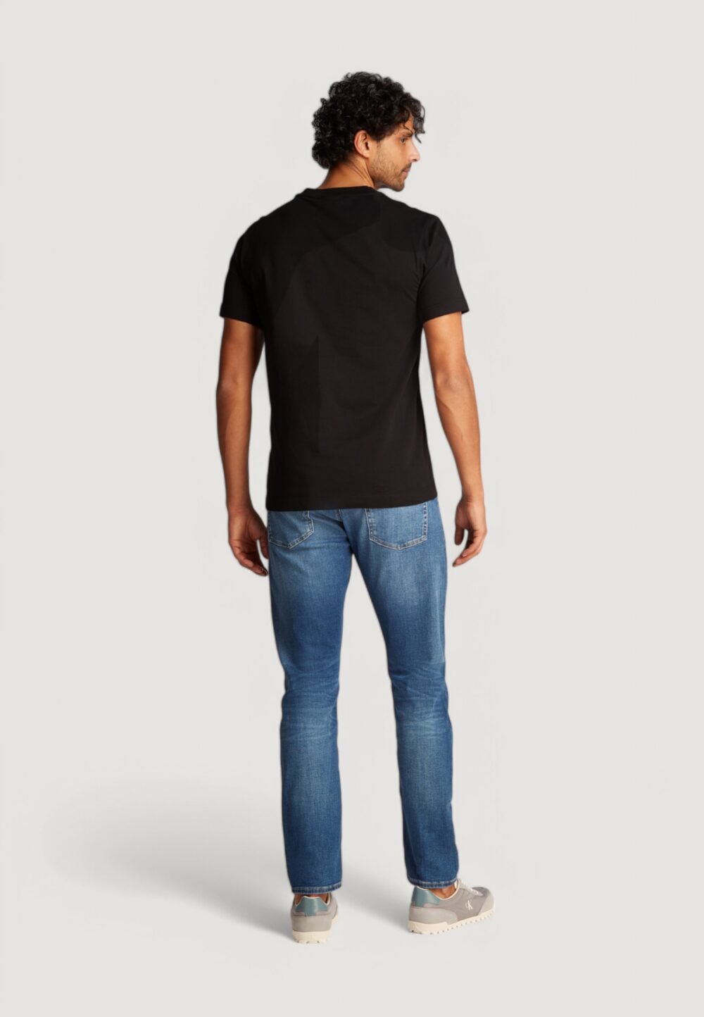 T-shirt Calvin Klein Jeans woven label regular Nero - Foto 4