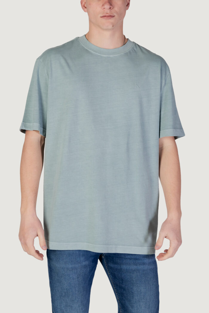 T-shirt Calvin Klein Jeans washed puff print Verde