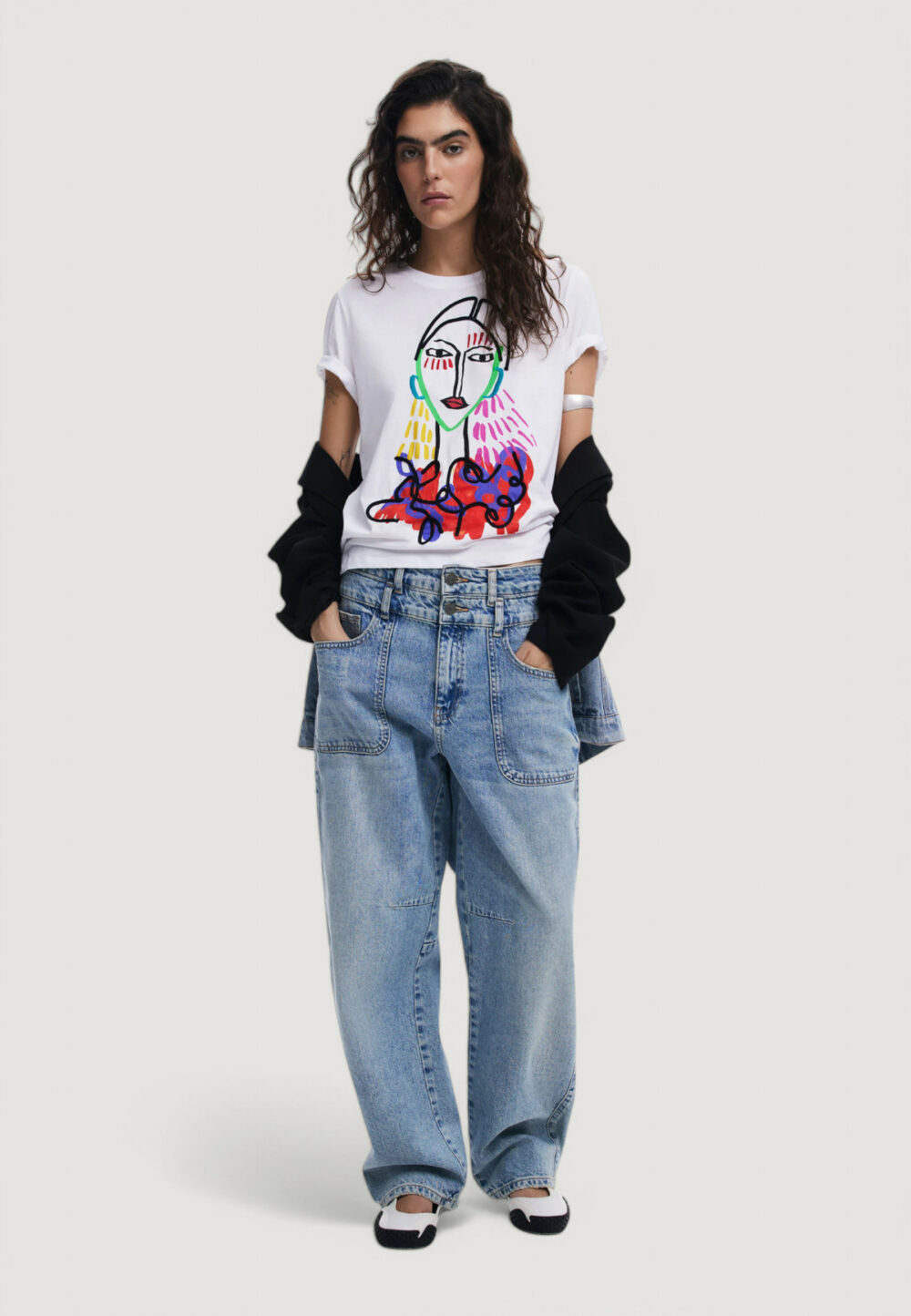 T-shirt Desigual ts_misuri Bianco - Foto 3