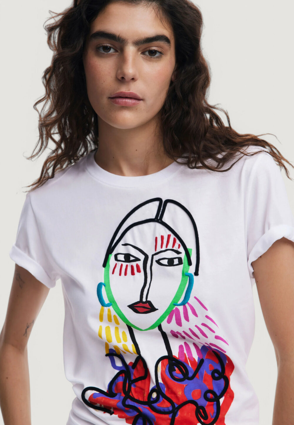 T-shirt Desigual ts_misuri Bianco - Foto 2