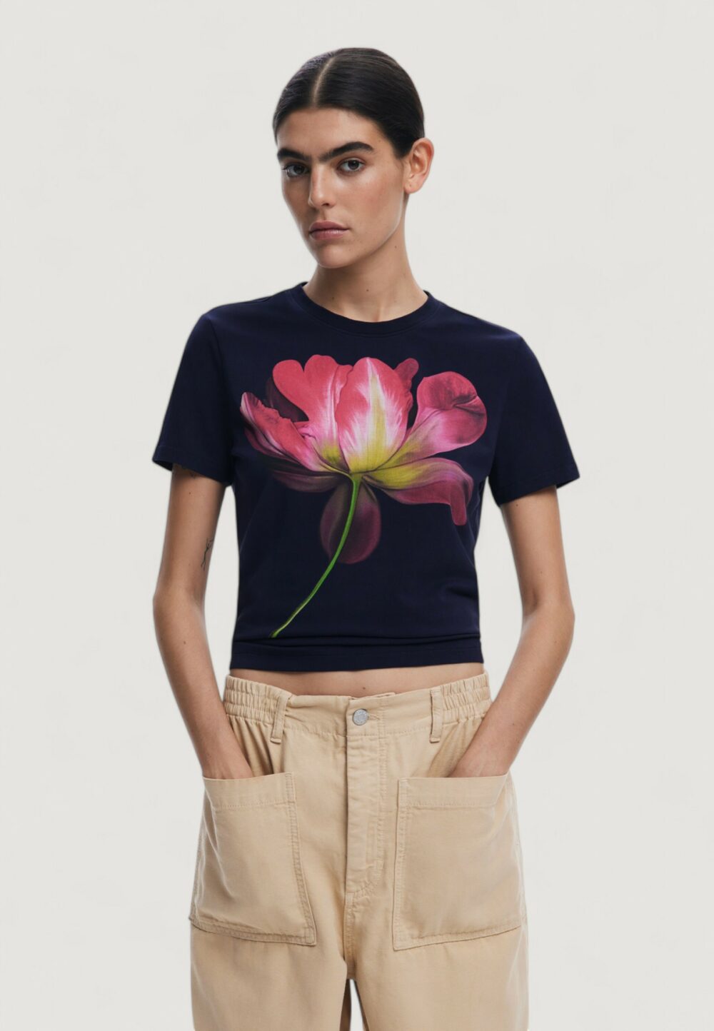 T-shirt Desigual ts_plata Blu - Foto 2
