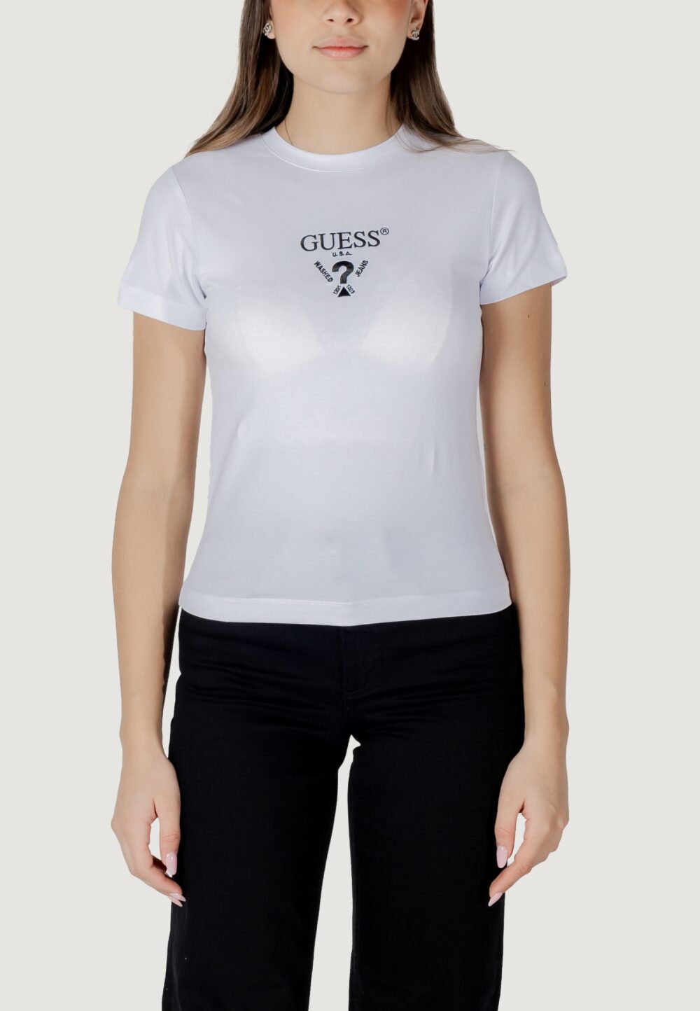T-shirt Guess Active colette ss tee Bianco - Foto 4