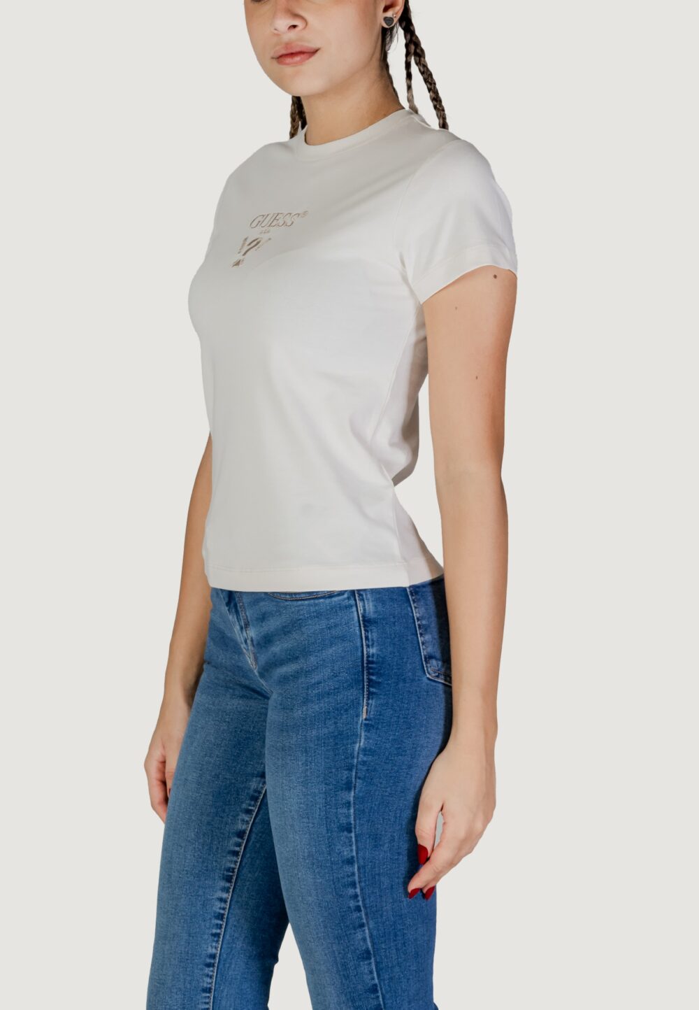 T-shirt Guess Active colette ss tee Panna - Foto 2