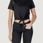 T-shirt Guess cn ss eyelet tone on Nero - Foto 1