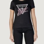 T-shirt Guess cn ss love triangle Nero - Foto 1