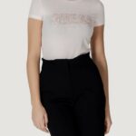 T-shirt Guess cn ss logo lace tee Rosa - Foto 1