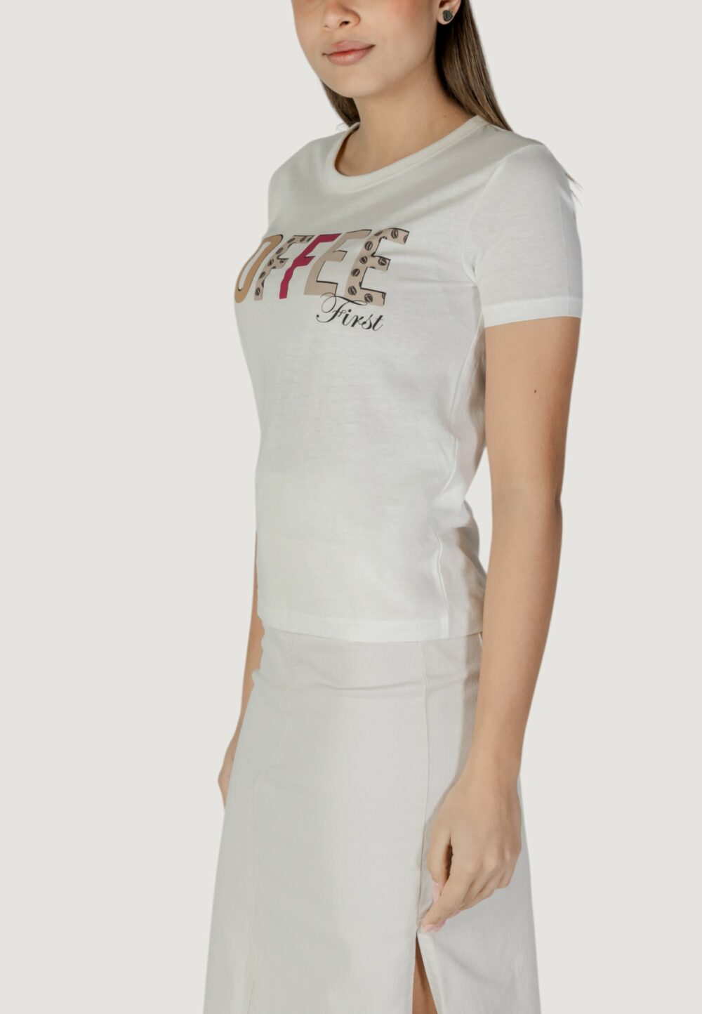 T-shirt Jacqueline de Yong jdymichigan life s/s print top jrs Bianco - Foto 2