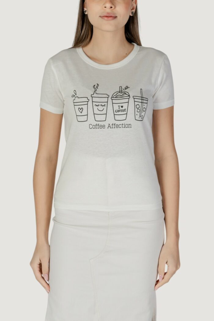 T-shirt Jacqueline de Yong jdymichigan life s/s print top jrs Panna