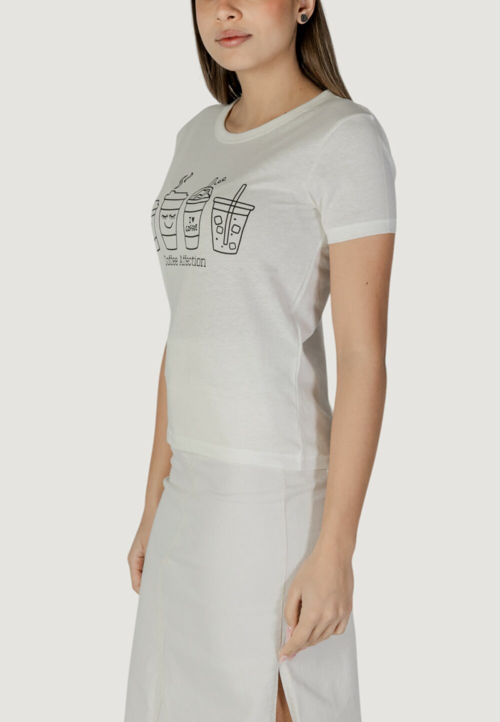 T-shirt Jacqueline de Yong jdymichigan life s/s print top jrs Panna - Foto 2