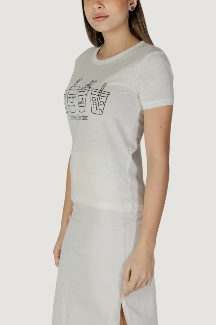 T-shirt Jacqueline de Yong jdymichigan life s/s print top jrs Panna