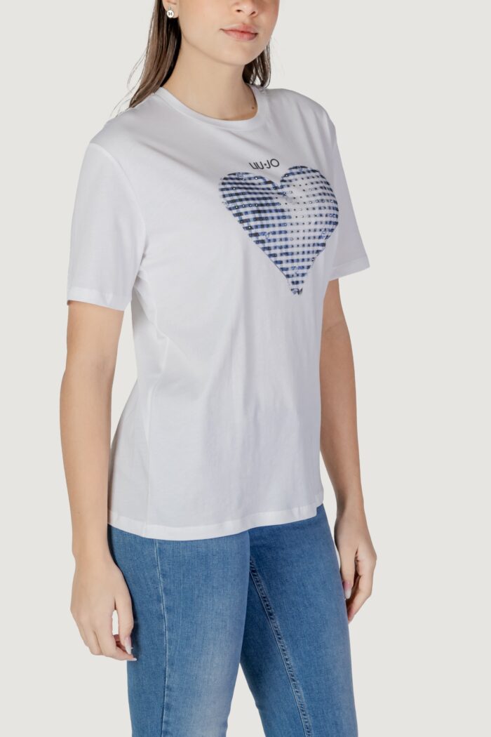 T-shirt Liu-Jo ecs moda m/c Bianco – Blu