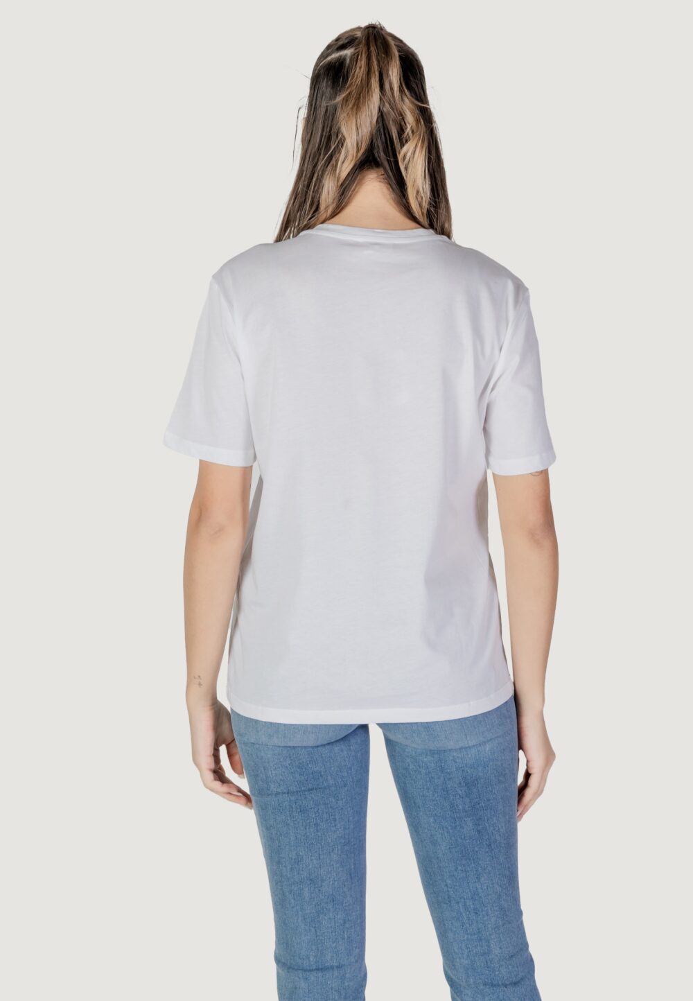 T-shirt Liu-Jo ecs moda m/c Bianco - Rosa - Foto 3