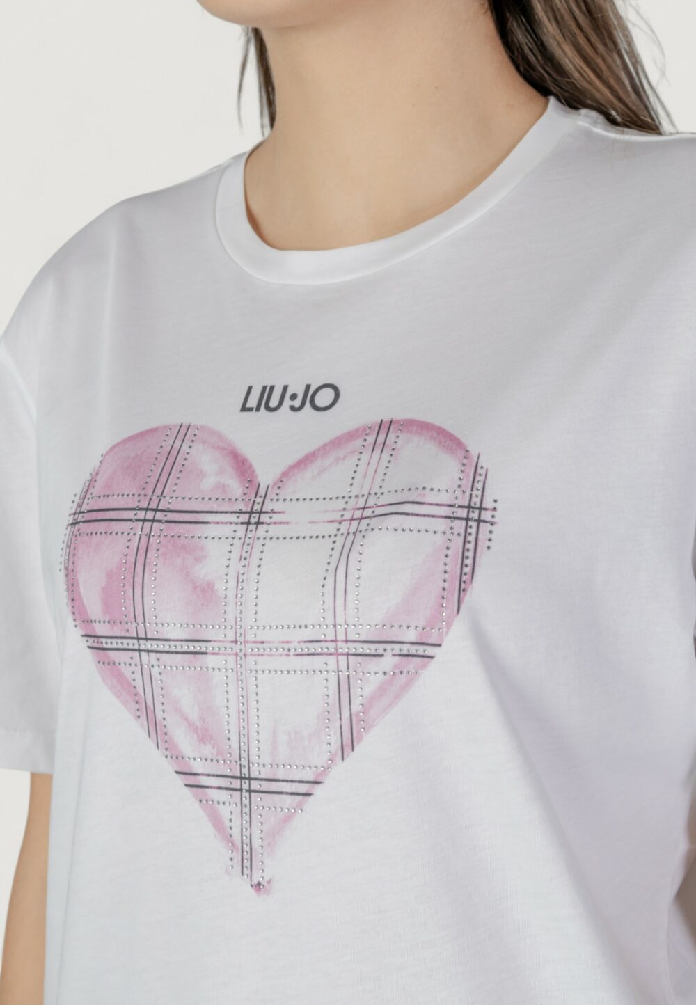 T-shirt Liu-Jo ecs moda m/c Bianco - Rosa - Foto 6