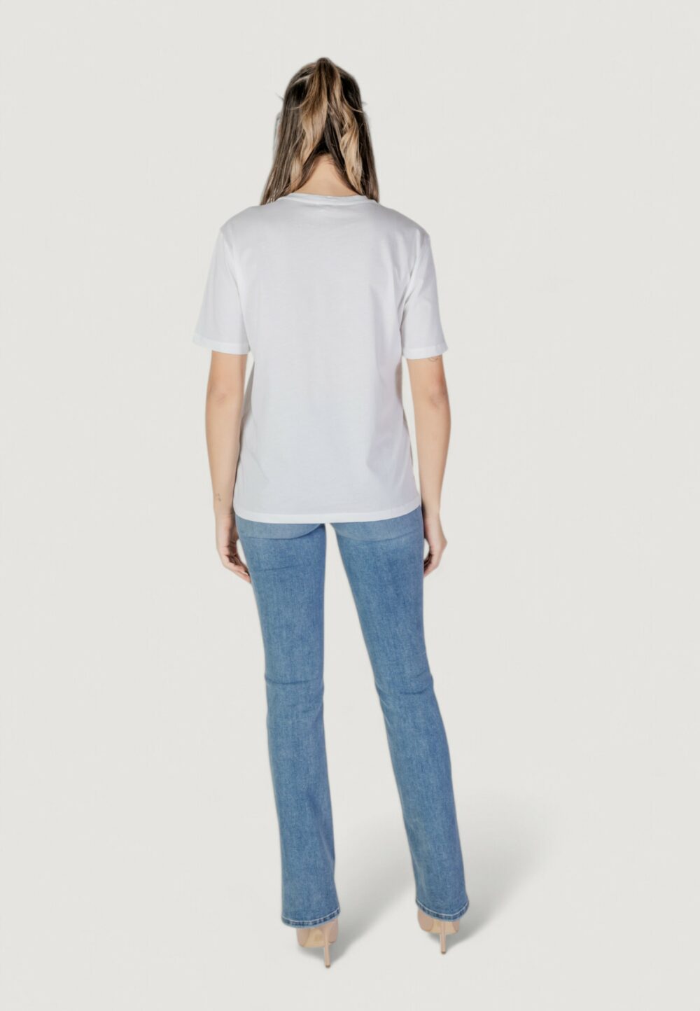 T-shirt Liu-Jo ecs moda m/c Bianco - Rosa - Foto 9