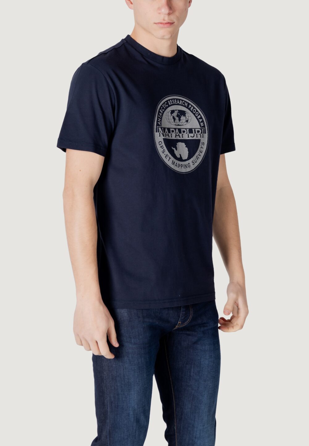 T-shirt Napapijri s-bollo ss 2 Blue scuro - Foto 3