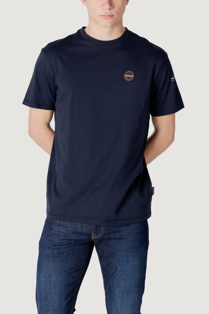 T-shirt Napapijri s-badge ss Blu marine