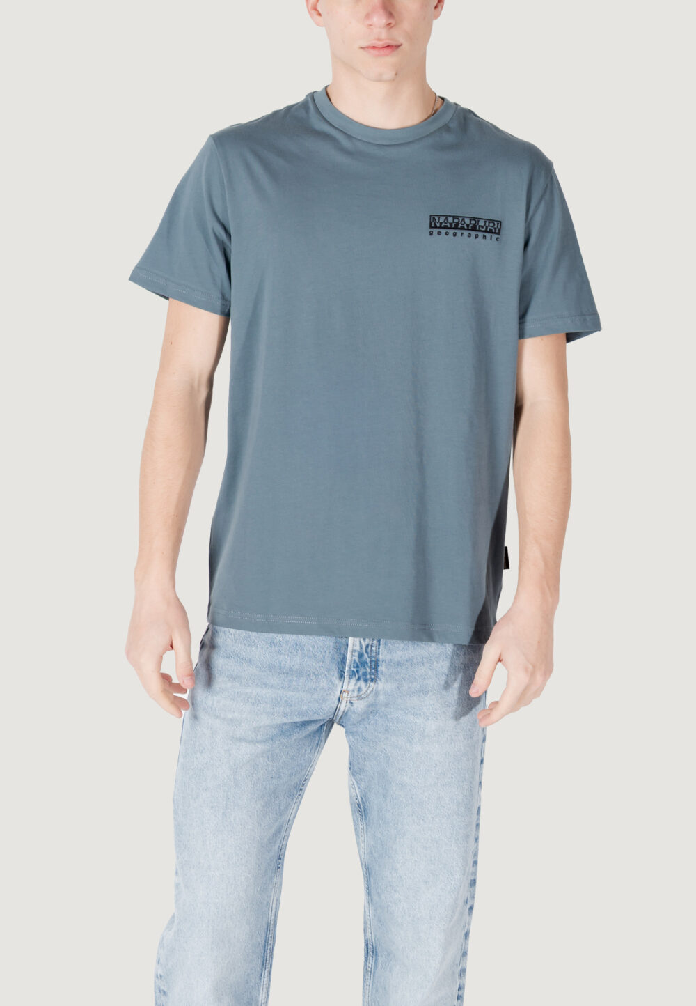 T-shirt Napapijri s-vignoni back ss Grigio Scuro - Foto 1