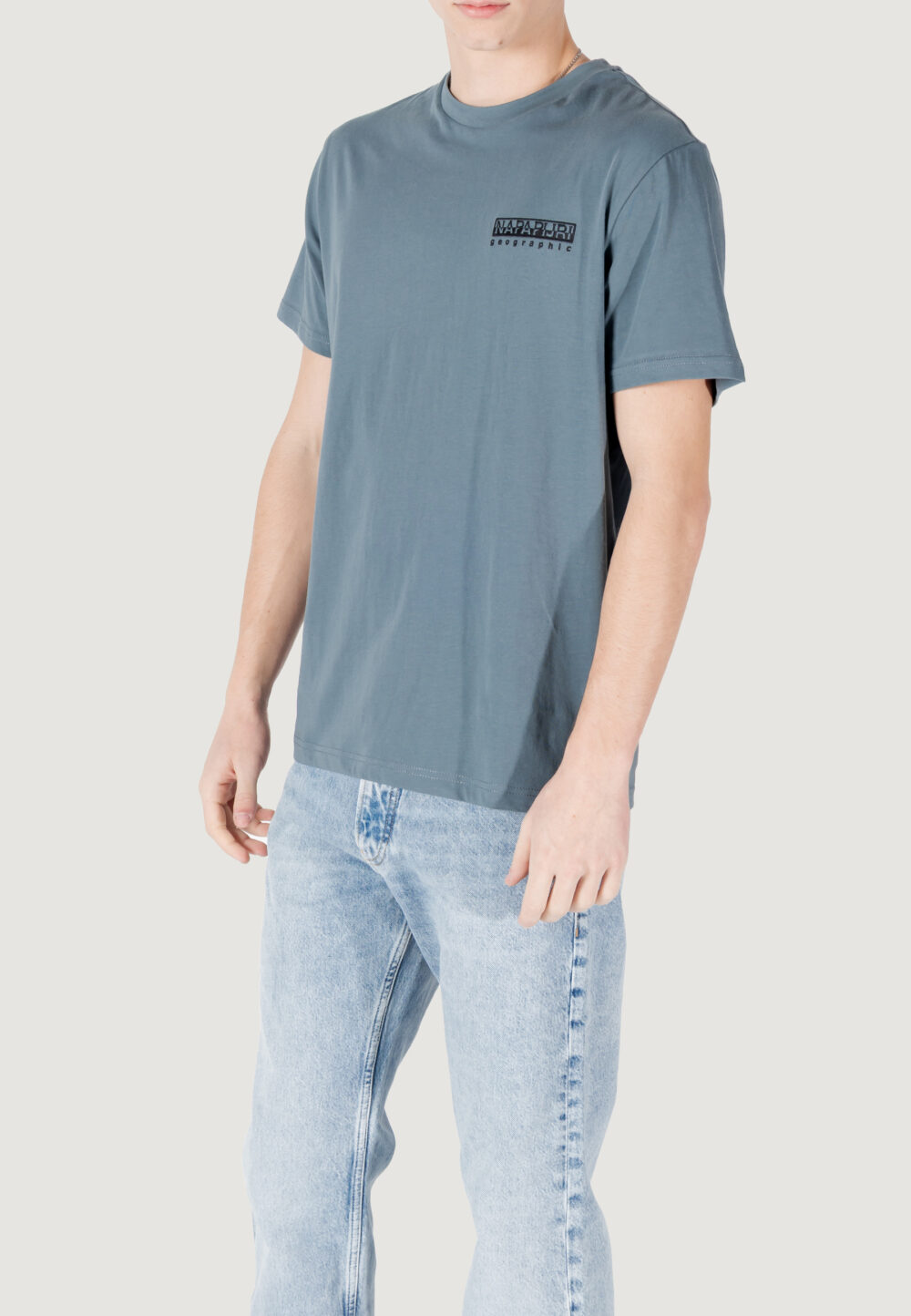 T-shirt Napapijri s-vignoni back ss Grigio Scuro - Foto 2
