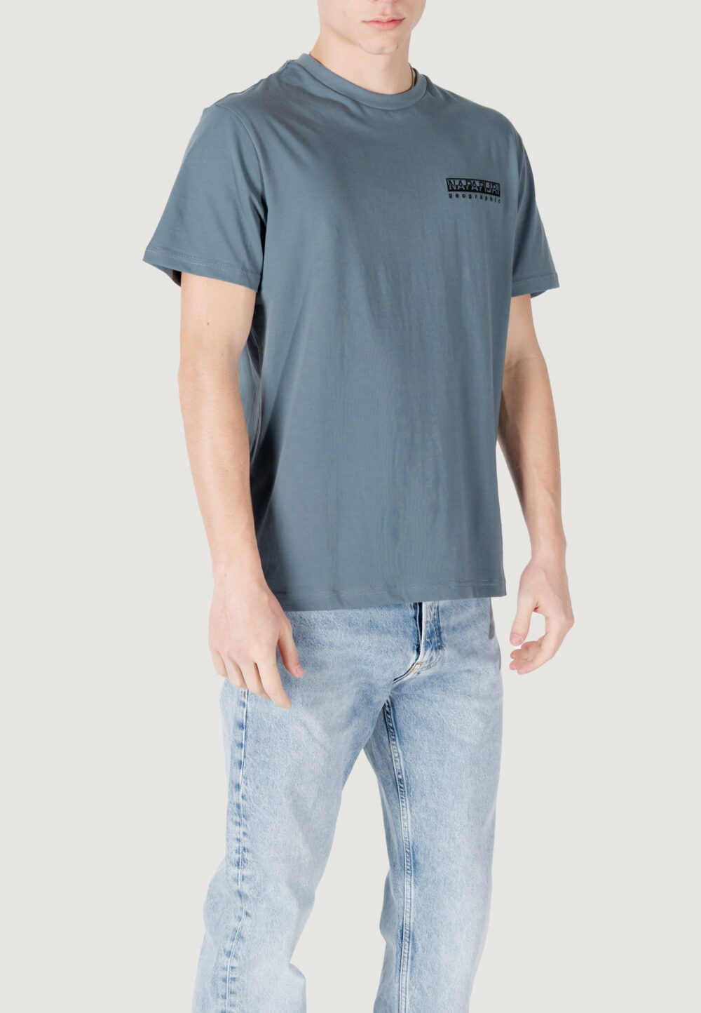T-shirt Napapijri s-vignoni back ss Grigio Scuro - Foto 3