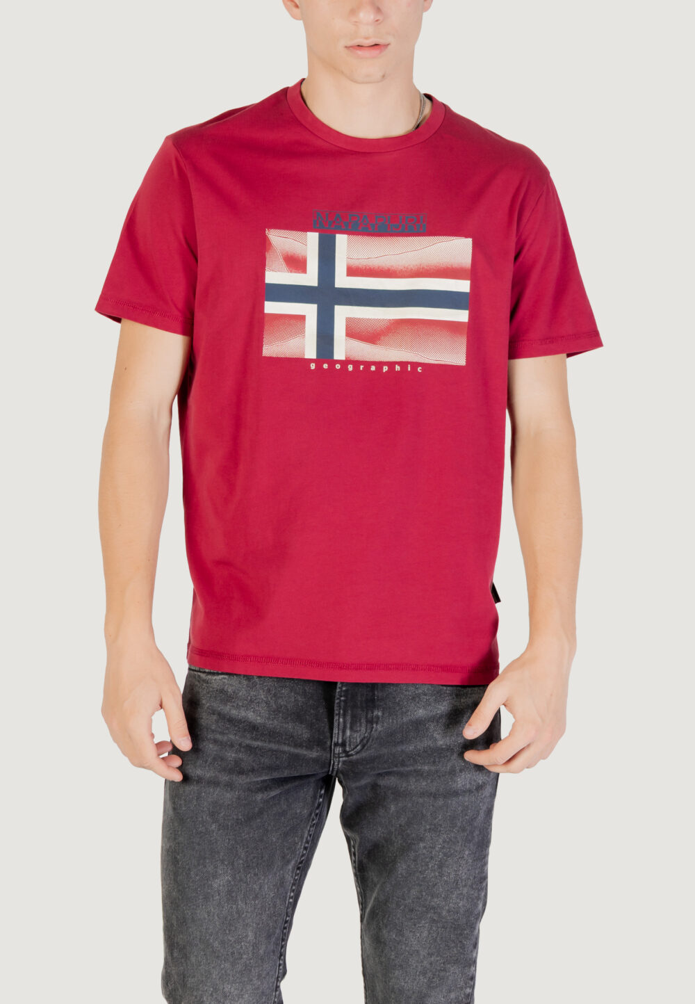 T-shirt Napapijri s-lari ss Rosso - Foto 1