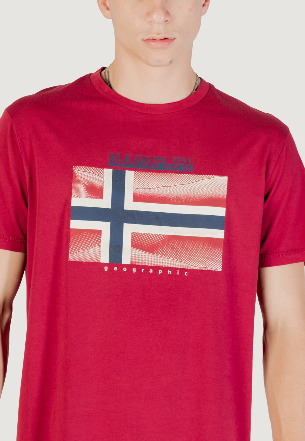 T-shirt Napapijri s-lari ss Rosso - Foto 2