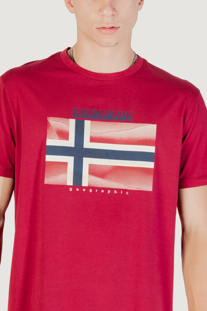 T-shirt Napapijri s-lari ss Rosso