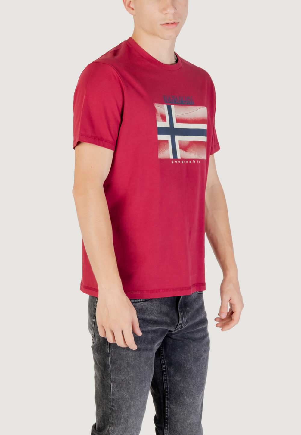 T-shirt Napapijri s-lari ss Rosso - Foto 3