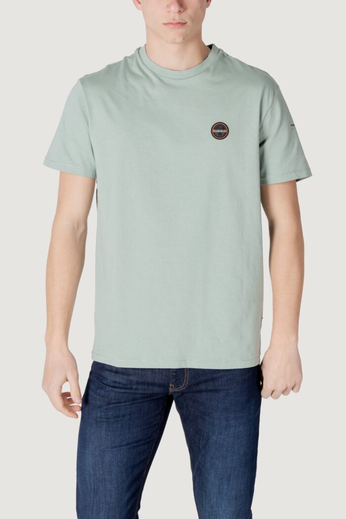 T-shirt Napapijri s-badge ss VERDE SALVIA