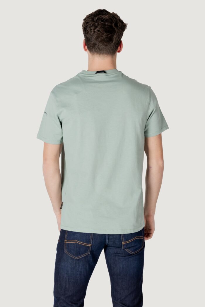 T-shirt Napapijri s-badge ss VERDE SALVIA