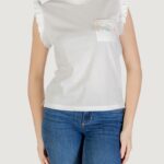 T-shirt Only onlfilippa s/s detail pocket top jrs Avorio - Foto 1