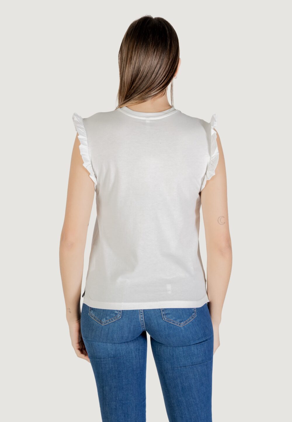 T-shirt Only onlfilippa s/s detail pocket top jrs Avorio - Foto 4