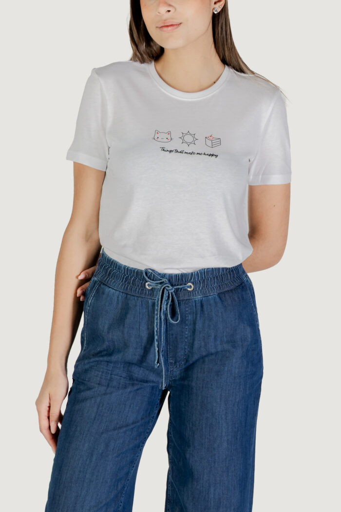 T-shirt Only onlhenny life reg s/s top box jrs Bianco ice