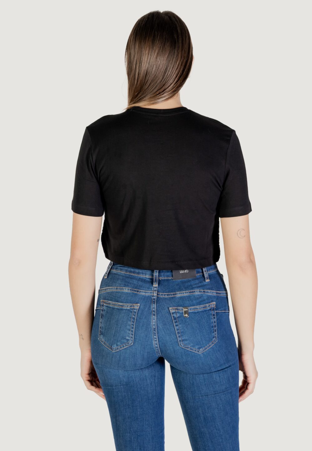 T-shirt Only onlbetsy life s/s o-neck mix top jrs Nero - Foto 4