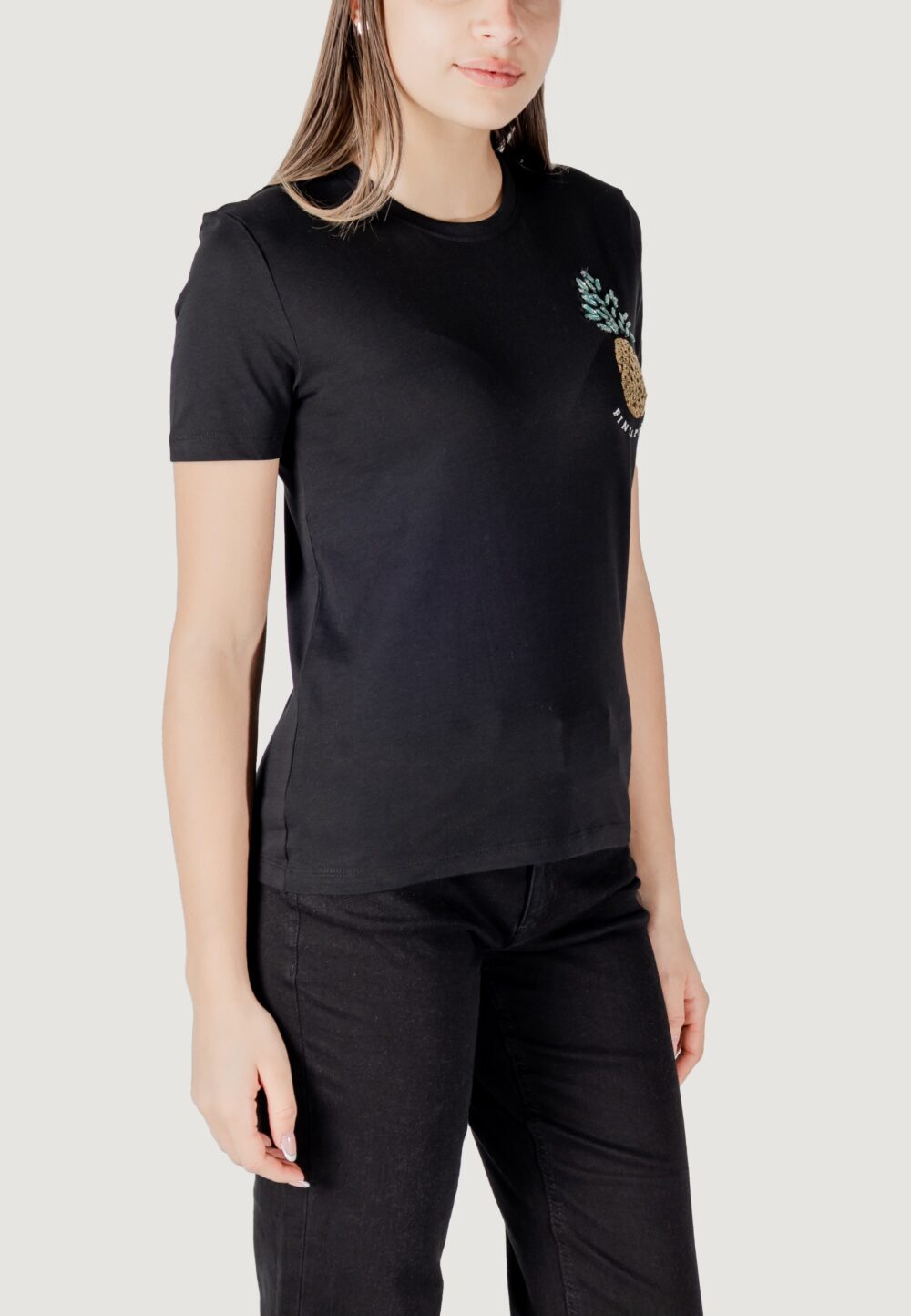T-shirt Only onlkita life reg s/s pineapple top jrs Nero - Foto 3