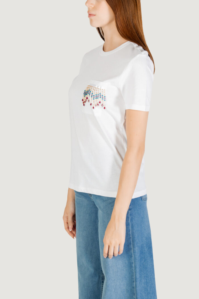 T-shirt Only onlelis s/s detail pocket tee cs jrs Panna